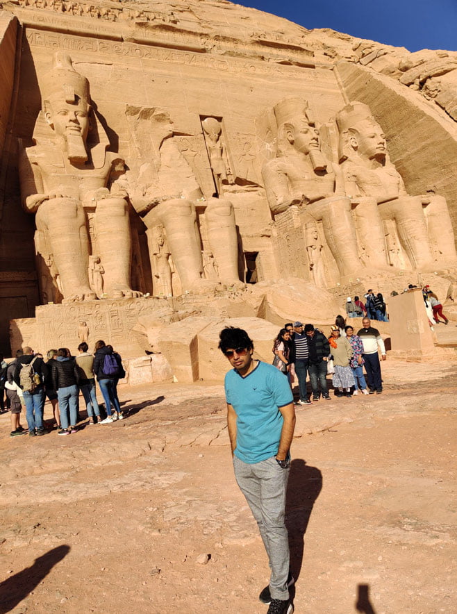 Sonal Sinha at Abu Simbel Temple