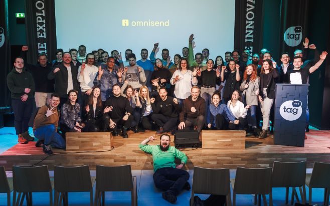 omnisend team at an event